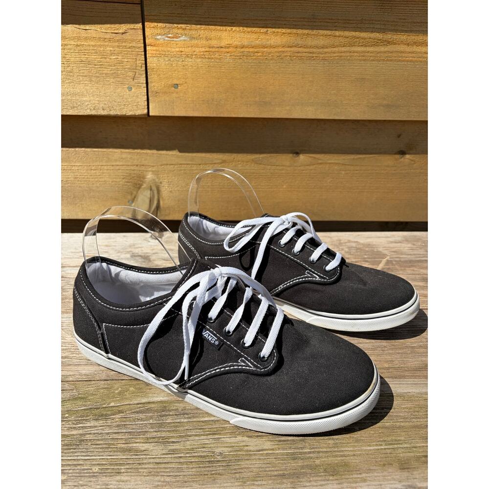 Vans black classic lace up sneakers size 9
